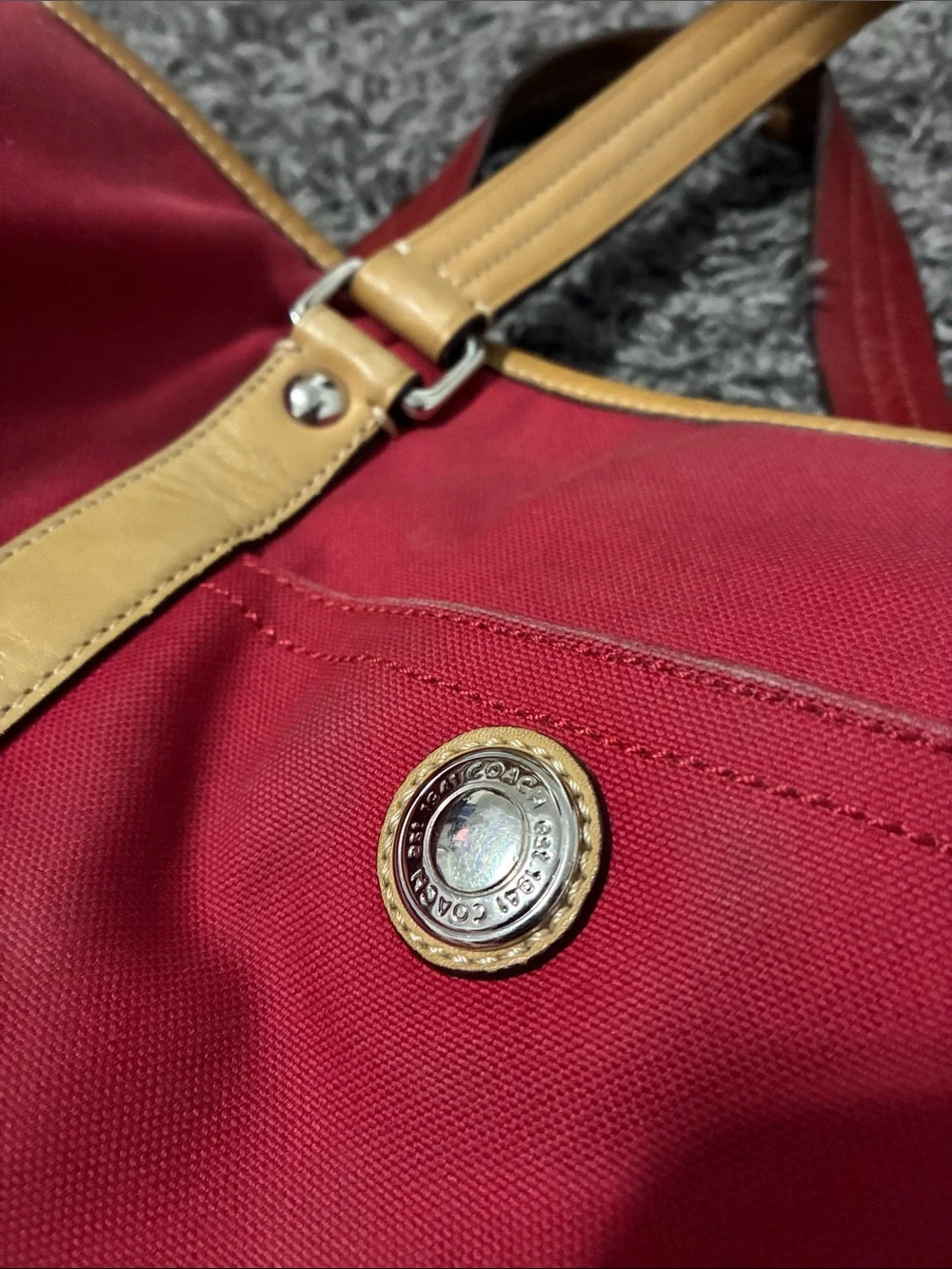 Red coach bag - Picture 2 of 5
